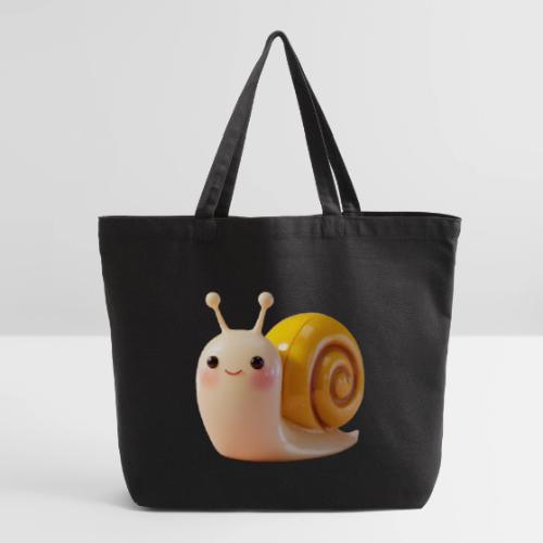 Sweet Cartoon Baby Snail Full of Joy - Eco-Friendly Cotton Tote