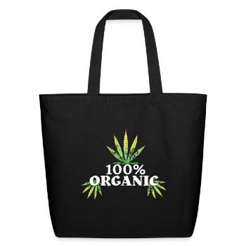 ORGANIC CANNABIS - Eco-Friendly Cotton Tote - black - Front