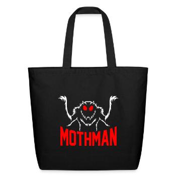 Folklore Monsters Cryptid Goth Mothman - Eco-Friendly Cotton Tote - black - Front