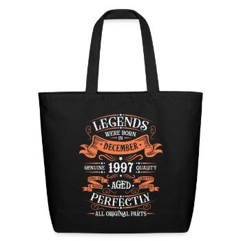 December 1997 | birthday 1997 Vintage December - Eco-Friendly Cotton Tote - black - Front