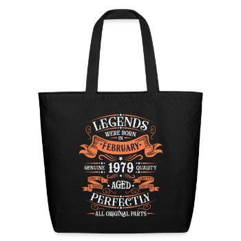 February 1979 - Birthday in February - Eco-Friendly Cotton Tote - black - Front