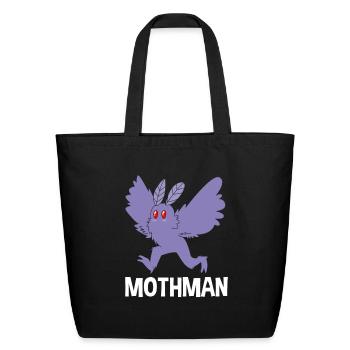 Mythical Creature Gothic Cute Mothman - Eco-Friendly Cotton Tote - black - Front
