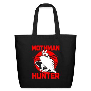 Cryptozoologist Cryptid Folklore Funny Mothman - Eco-Friendly Cotton Tote - black - Front