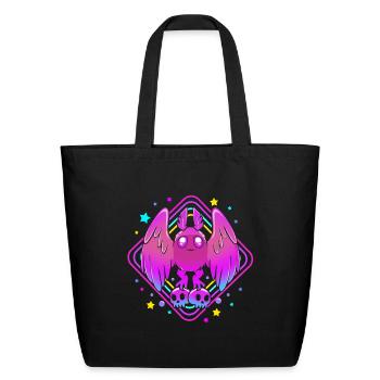 Pastel Goth Skull Aesthetic Gothic Cute Mothman - Eco-Friendly Cotton Tote - black - Front