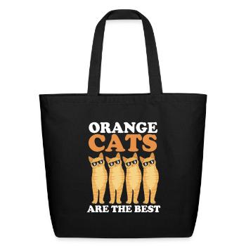 Tabby Cat Lovers Orange Cats Are The Best - Eco-Friendly Cotton Tote - black - Front