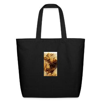 Abstract Art In Gold - Eco-Friendly Cotton Tote - black - Front