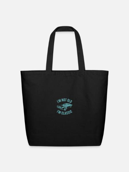 I'm Not Old I'm Classic Car Graphic Classic Car - Eco-Friendly Cotton Tote - black