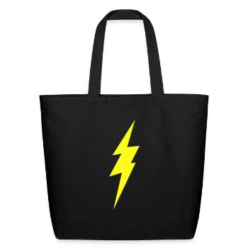 Lightning Bolt - Eco-Friendly Cotton Tote - black - Front