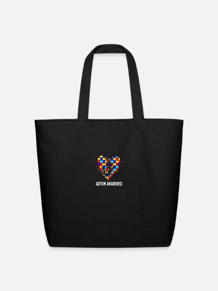 Autism Awareness - Eco-Friendly Cotton Tote - black