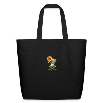 Frog - Eco-Friendly Cotton Tote - black - Front