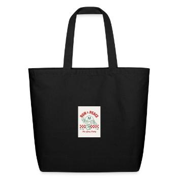 Bun & Peace Patty Tee - Eco-Friendly Cotton Tote - black - Front