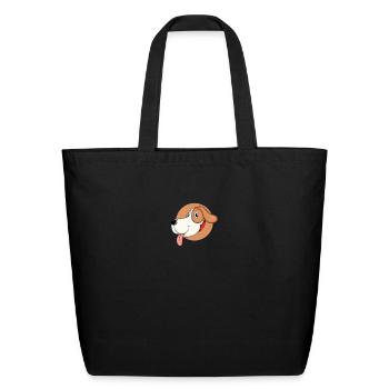 cute pet - Eco-Friendly Cotton Tote - black - Front