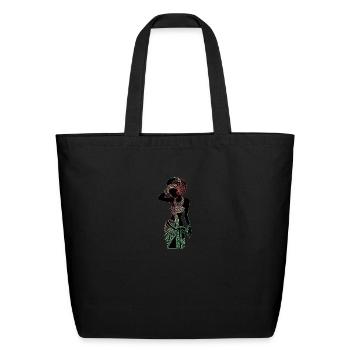 Abstract - Eco-Friendly Cotton Tote - black - Front