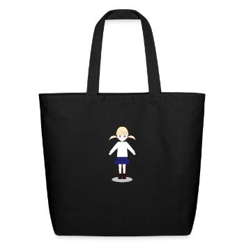 Girl - Eco-Friendly Cotton Tote - black - Front