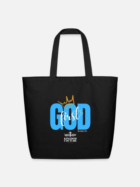 God First - Option2 - Eco-Friendly Cotton Tote - black