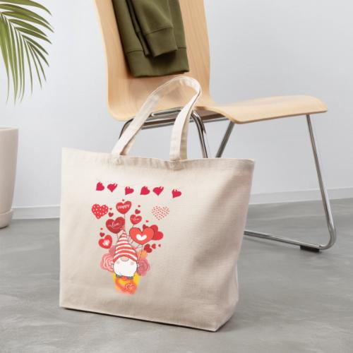 Design wrapped in love hearts, vibrating in love. - Eco-Friendly Cotton Tote