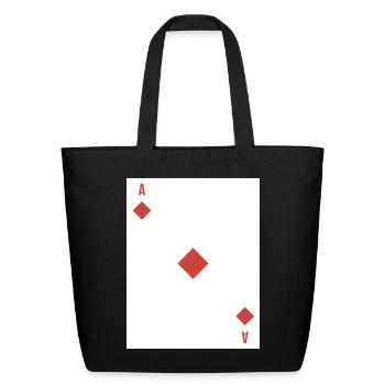 Ace of Diamonds Casino Design - Eco-Friendly Cotton Tote - black - Front