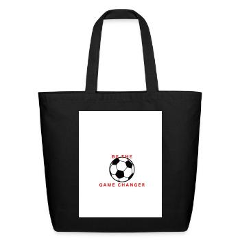 Be The Game Changer Soccer Logo - Eco-Friendly Cotton Tote - black - Front