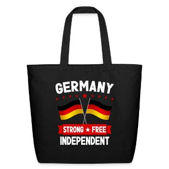 Germany - Eco-Friendly Cotton Tote - black - Front