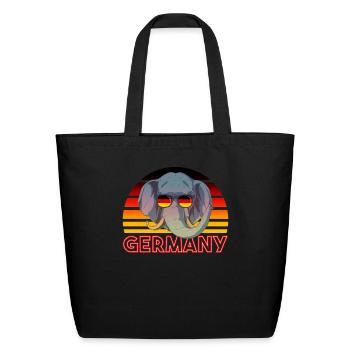 Germany - Eco-Friendly Cotton Tote - black - Front