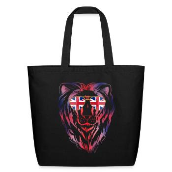 United Kingdom - Eco-Friendly Cotton Tote - black - Front