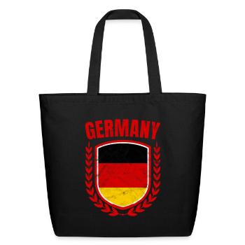 Germany - Eco-Friendly Cotton Tote - black - Front