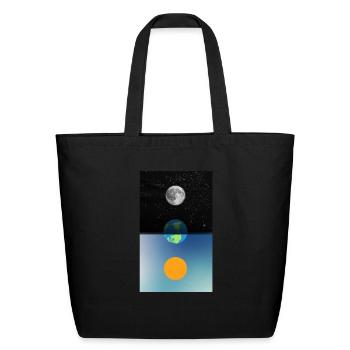 day and evening - Eco-Friendly Cotton Tote - black - Front