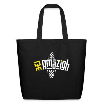 Amazigh texte 2 - Eco-Friendly Cotton Tote - black - Front
