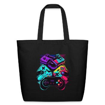 Control gamer Video Game Controller - Eco-Friendly Cotton Tote - black - Front