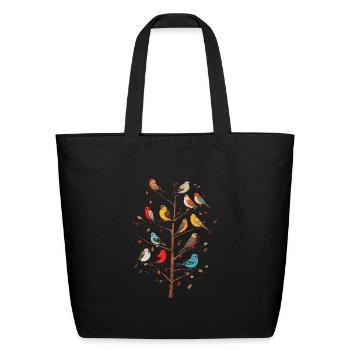 Birds On A tree Branch Birding Bird Watching Bird - Eco-Friendly Cotton Tote - black - Front