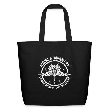 Mobile Infantry Crest - Eco-Friendly Cotton Tote - black - Front