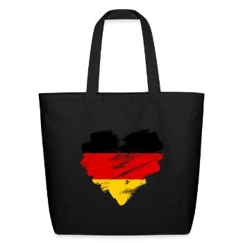 Germany - Eco-Friendly Cotton Tote - black - Front
