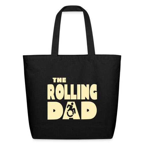 Rolling dad in a wheelchair - Eco-Friendly Cotton Tote