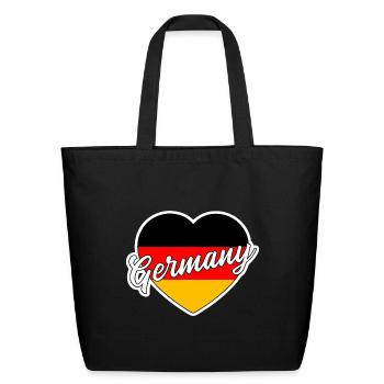 Germany - Eco-Friendly Cotton Tote - black - Front