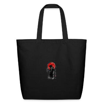 Samurai Shadow under Red Sun - Eco-Friendly Cotton Tote - black - Front