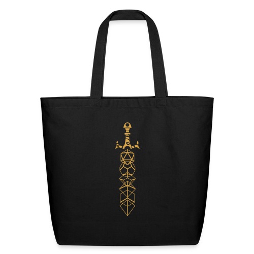 Gold Polyhedral Dice Sword - Eco-Friendly Cotton Tote