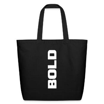BOLD - Eco-Friendly Cotton Tote - black - Front