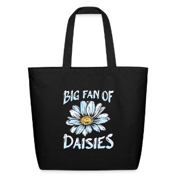 Daisy Garden Gardening Gardener - Eco-Friendly Cotton Tote - black - Front