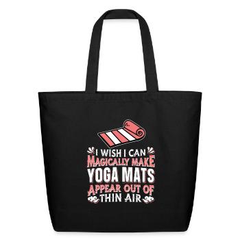 Yoga Instructor Yogi Zen Meditation - Eco-Friendly Cotton Tote - black - Front