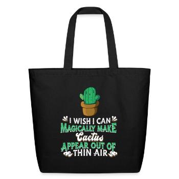 Cactus Succulant Plants Garden Gardening - Eco-Friendly Cotton Tote - black - Front