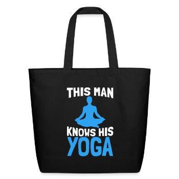 Yoga Instructor Yogi Zen Meditation - Eco-Friendly Cotton Tote - black - Front