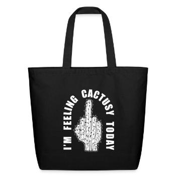 Cactus Succulant Plants Garden Gardening - Eco-Friendly Cotton Tote - black - Front
