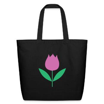 Tulip Garden Gardening - Eco-Friendly Cotton Tote - black - Front