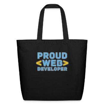 Web Developer - Eco-Friendly Cotton Tote - black - Front