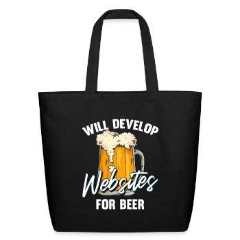 Web Developer - Eco-Friendly Cotton Tote - black - Front