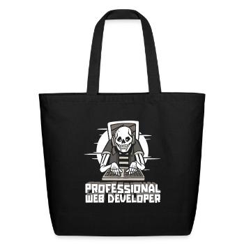 Web Developer - Eco-Friendly Cotton Tote - black - Front