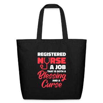 Nurse Nursing Registered Nurse - Eco-Friendly Cotton Tote - black - Front