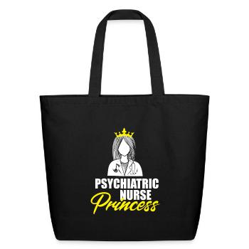 Nurse Nursing Psych Nurse - Eco-Friendly Cotton Tote - black - Front