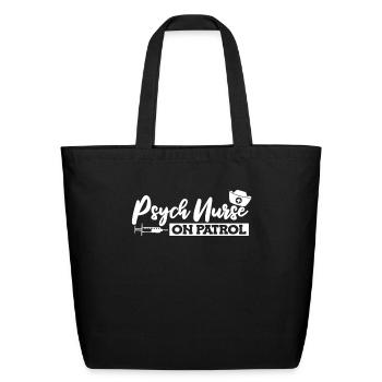 Nurse Nursing Psych Nurse - Eco-Friendly Cotton Tote - black - Front