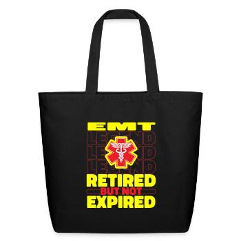 Emt Paramedic Retired - Eco-Friendly Cotton Tote - black - Front